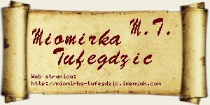 Miomirka Tufegdžić vizit kartica